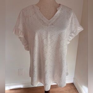 Ruby Rd Medium Embroidered Eyelet Blouse